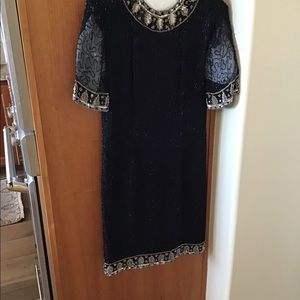 Vintage Lawrence Kazar beaded dress.